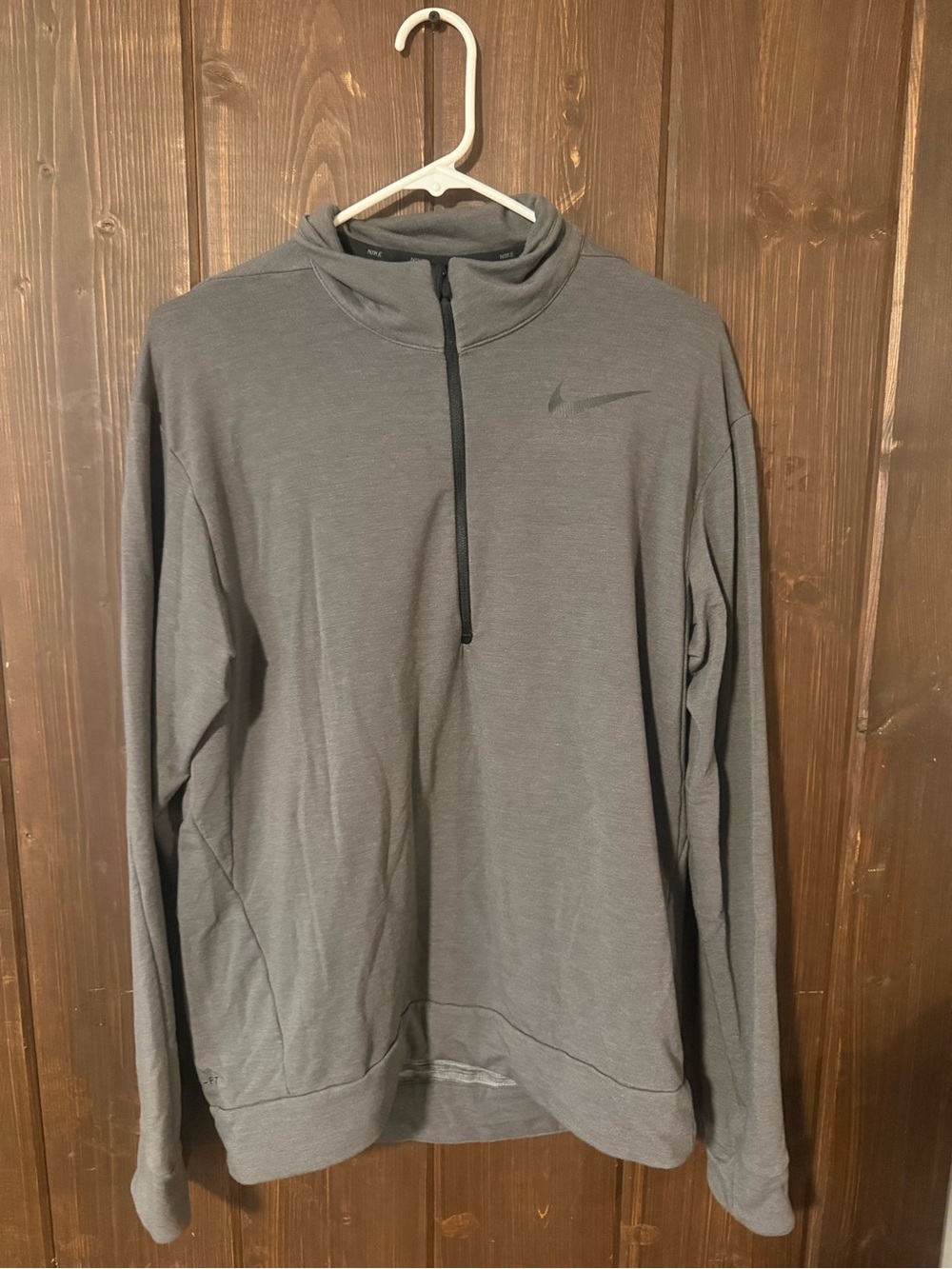 Nike Men's Charcoal Grey Half-Zip Performance Sweater